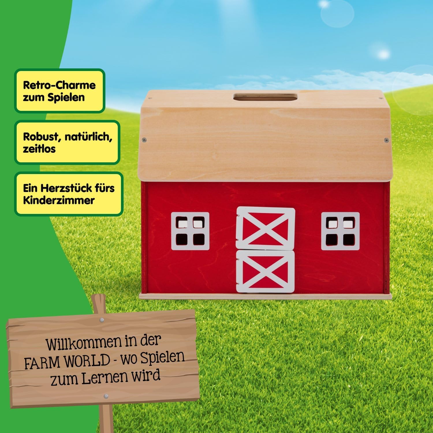 Großer Bauernhof aus Holz Großer Bauernhof aus Holz