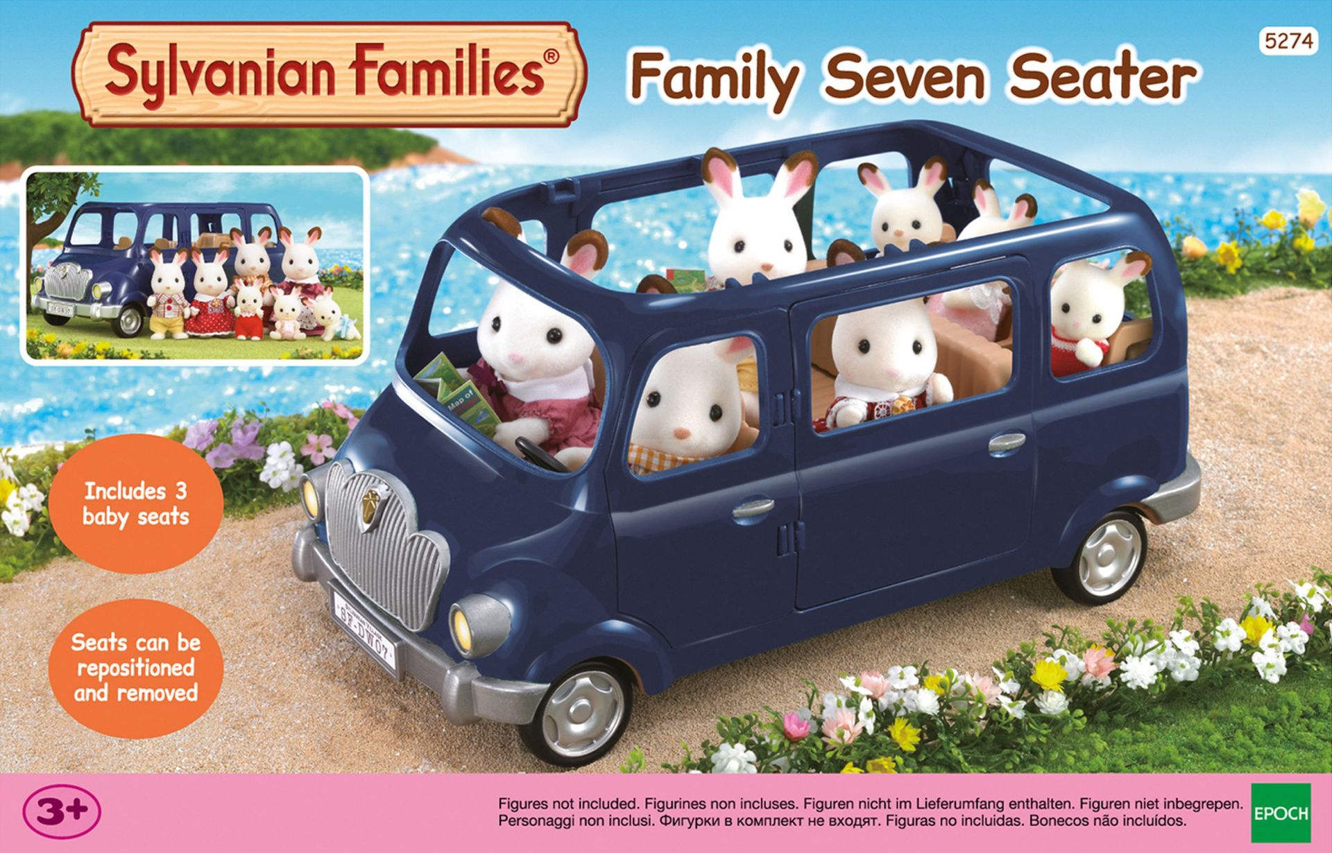 Sylvanian, Families, 5274, Familien-Siebensitzer, Rad, Wohnwagen, Auto
