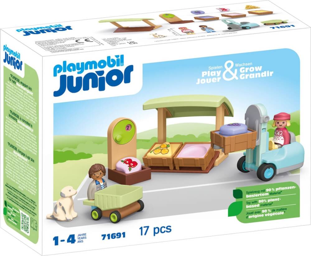 PLAYMOBIL 71691 Junior: Bio-Marktstand & Gabelstapler PLAYMOBIL 71691 Junior: Bio-Marktstand & Gabelstapler