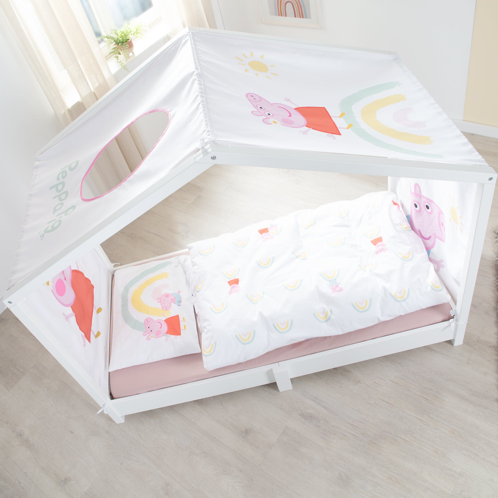 Roba 0287PP1 Hausbettbezug 70x140 cm Peppa Pig weiß – Bettenzubehör - Bild 7 Roba 0287PP1 Hausbettbezug 70x140 cm Peppa Pig weiß – Bettenzubehör - Produktbild 7