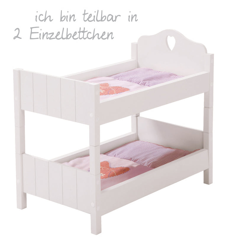 Roba 98331 Puppenetagenbett Fienchen weiß – Puppenmöbel & Häuser - Bild 5 Roba 98331 Puppenetagenbett Fienchen weiß – Puppenmöbel & Häuser - Produktbild 5