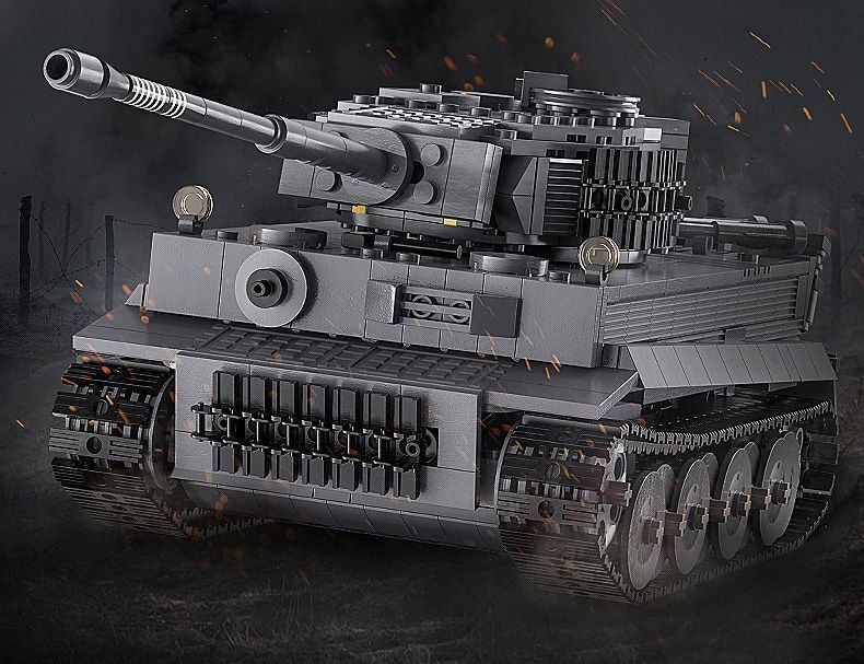 CaDA Panzer Tiger 1:35 grau 2,4GHz Bricks - Jamara e.K. - JAMARA 402894 Produktfoto - Jamara e.K. - CaDA Panzer Tiger 1:35 grau 2,4GHz Bricks - Modell JAMARA 402894