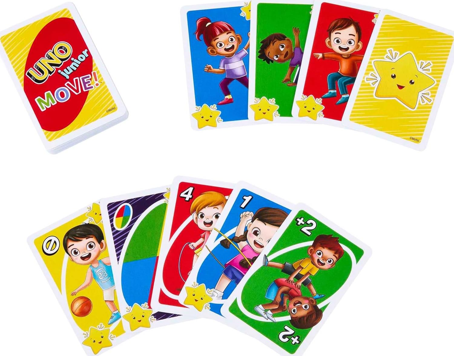 UNO Junior Move Die bewegte Version des Klassikers Mattel HNN03 Person, Baby, Gesicht, Kopf