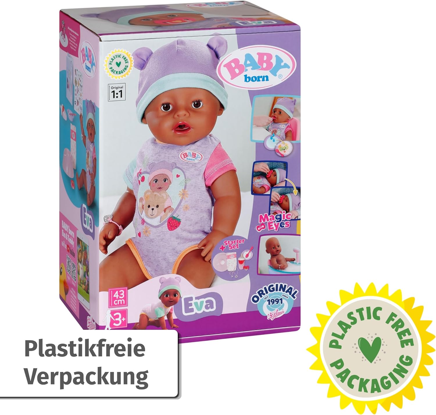 BABY born® Eva DE Puppe, Spielzeug, Baby, Person