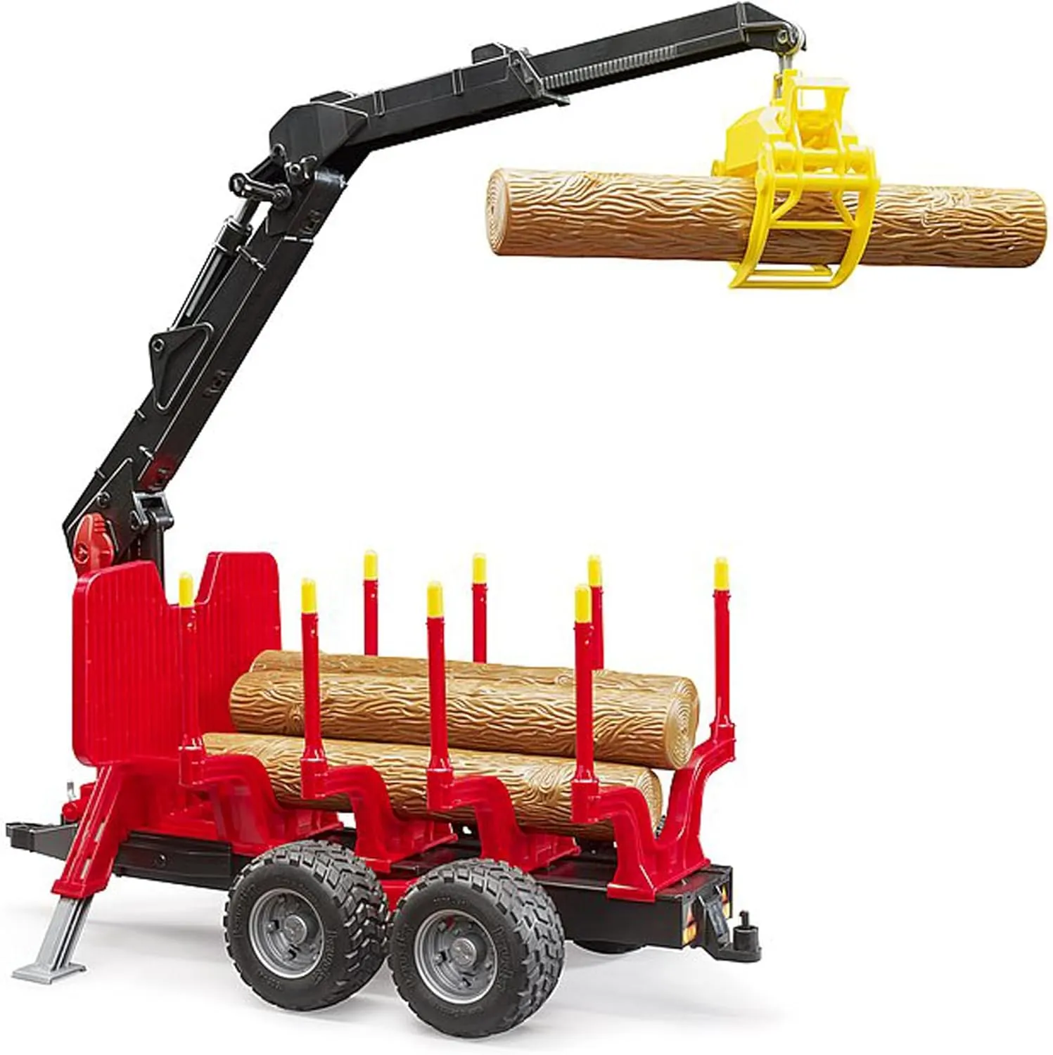 BRUDER 02252 - Rückeanhänger mit Ladekran, 4 Baumstämmen und Holzgreifer BRUDER 02252 - Rückeanhänger mit Ladekran, 4 Baumstämmen und Holzgreifer
