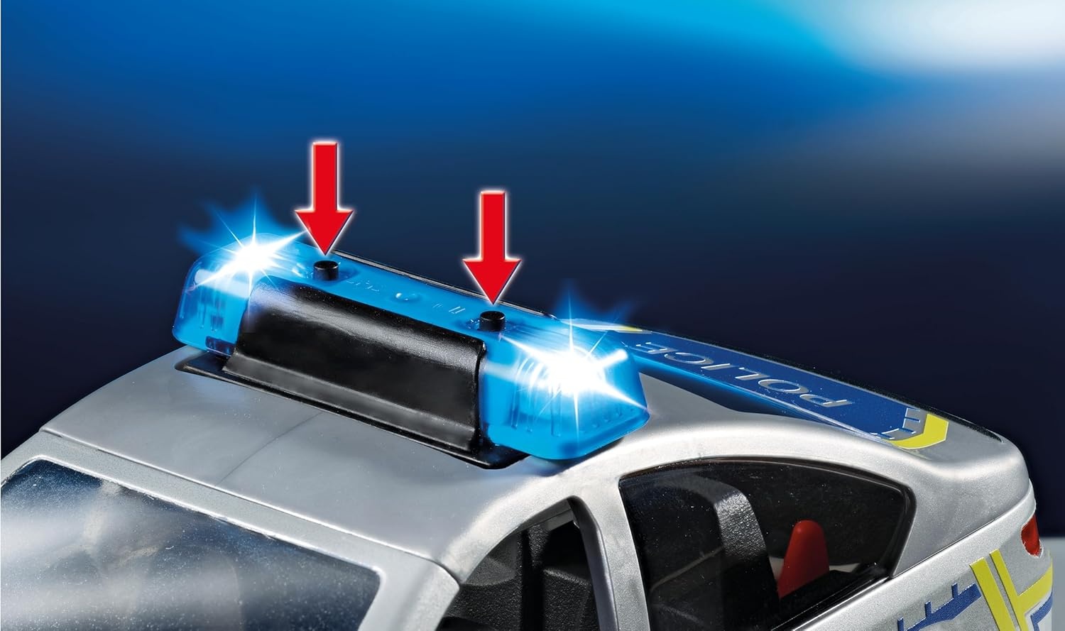 PLAYMOBIL 71729 – Action Heroes: Polizei Streifenwagen mit Licht & Sound