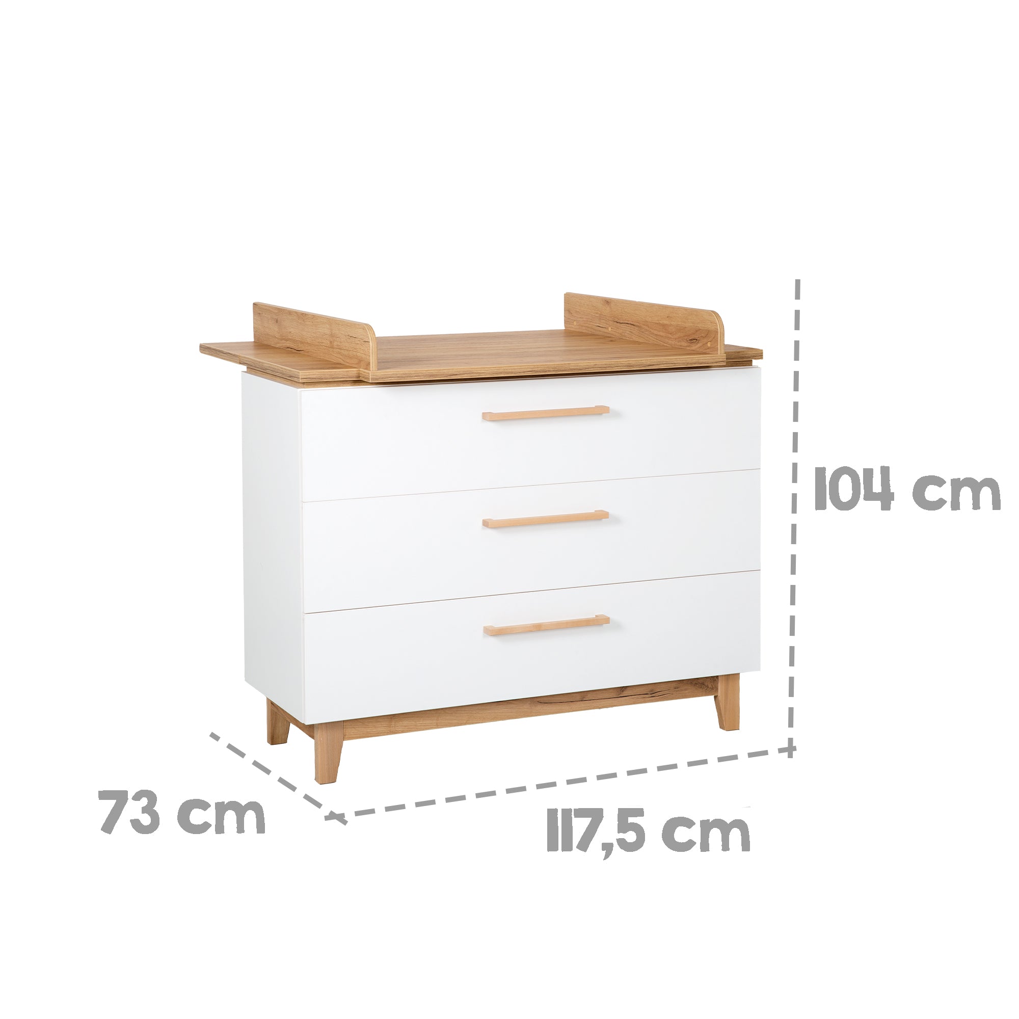 Roba 1731792 breite Wickelkommode Finn weiß – Wickelkommode breit - Bild 5 Roba 1731792 breite Wickelkommode Finn weiß – Wickelkommode breit - Produktbild 5