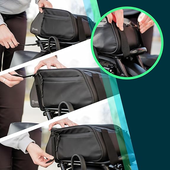 TWIRL 123202 – Gepäckträgertasche CARRY ED 6 L Schwarz/Grau TWIRL 123202 – Gepäckträgertasche CARRY ED 6 L Schwarz/Grau