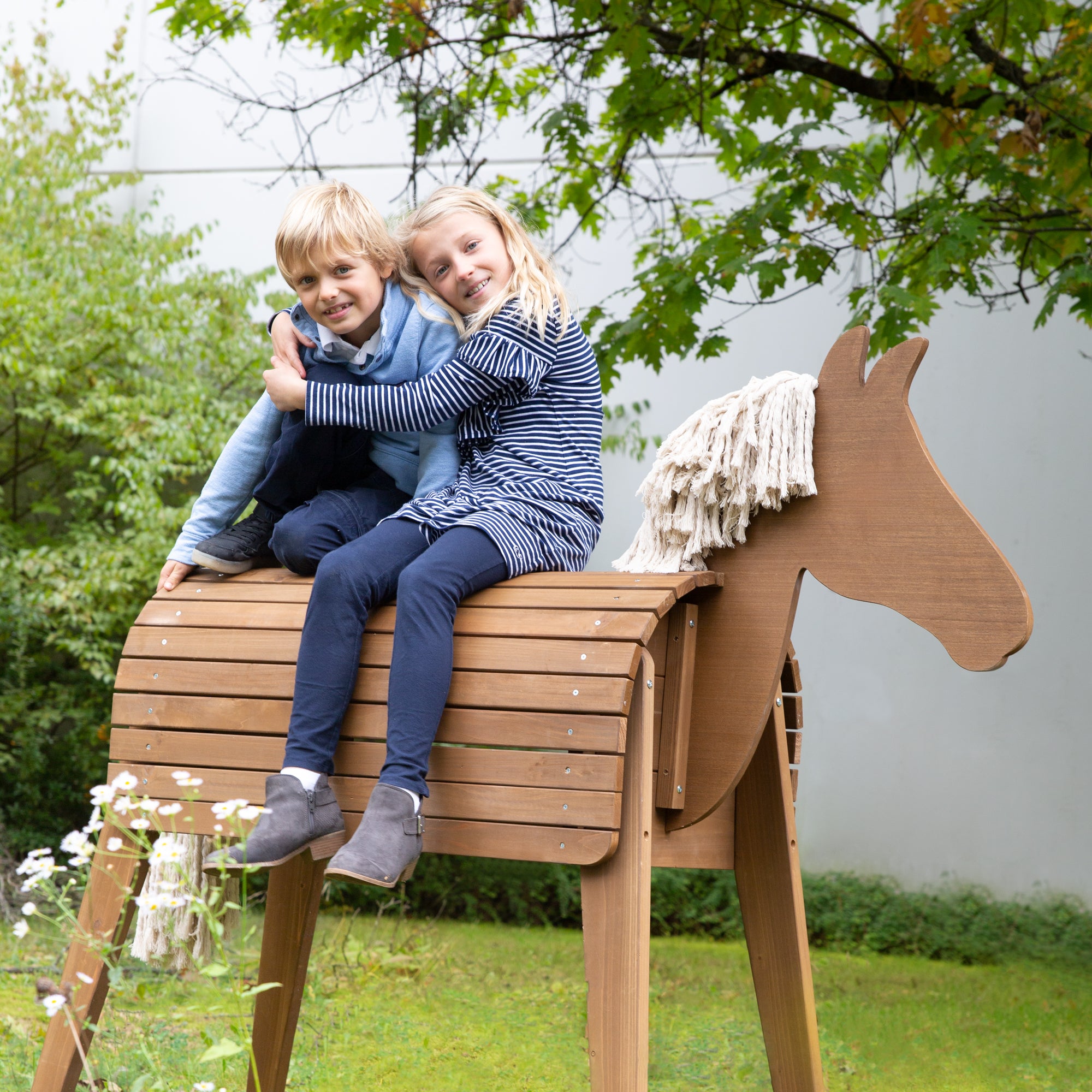 Roba 456022TE Spielpferd Outdoor teakholz farben – Outdoor + - Bild 2 Roba 456022TE Spielpferd Outdoor teakholz farben – Outdoor + - Produktbild 2