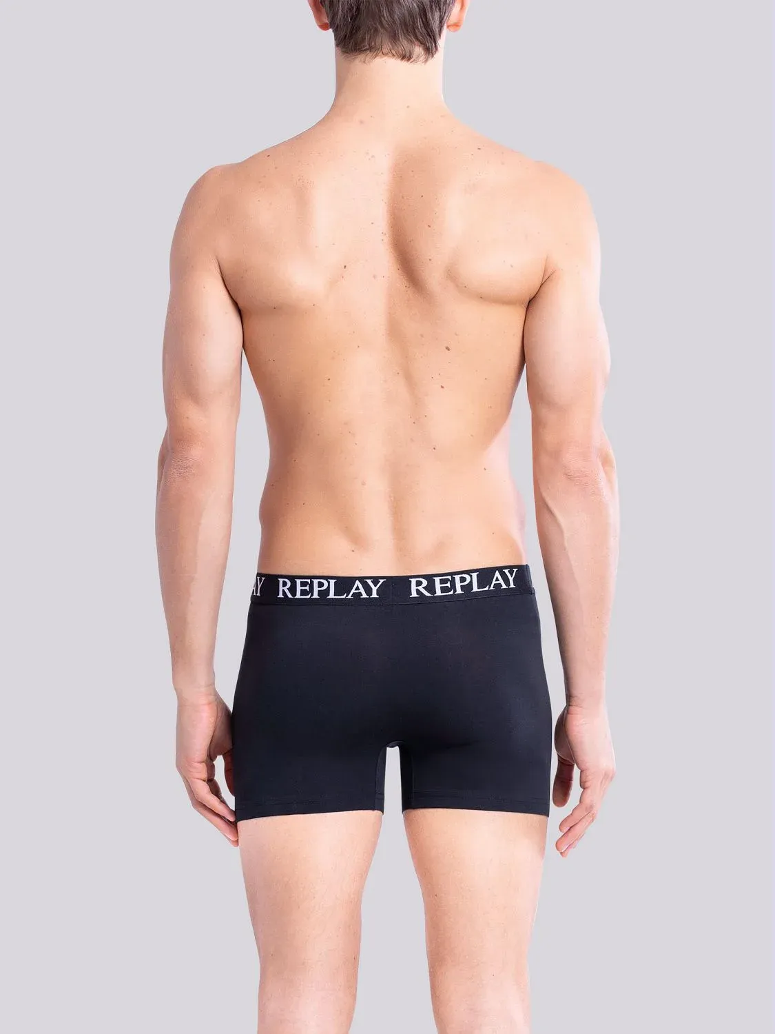 REPLAY Herren Boxershorts I101005BR – Schwarz/Rot, 2er Pack Cotton-Stretch GR. L REPLAY Herren Boxershorts I101005BR – Schwarz/Rot, 2er Pack Cotton-Stretch GR. L