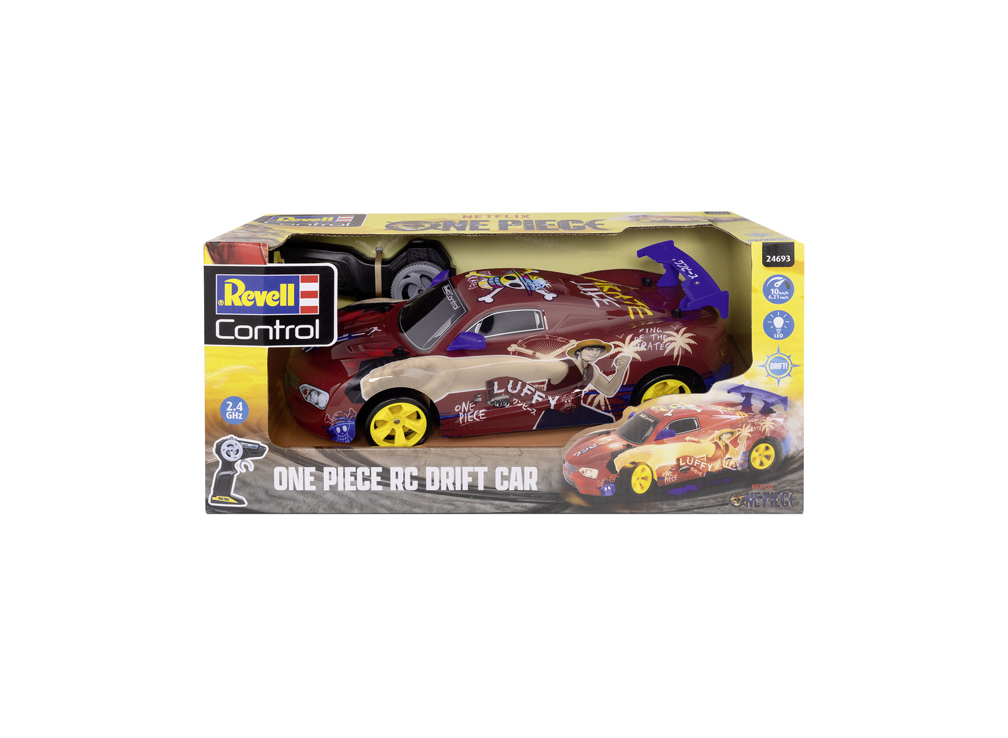 Revell 24693 One Piece RC Drift Car. ferngesteuert Sprach, Leichtmetallfelge, Auto, Rad, Sportwagen