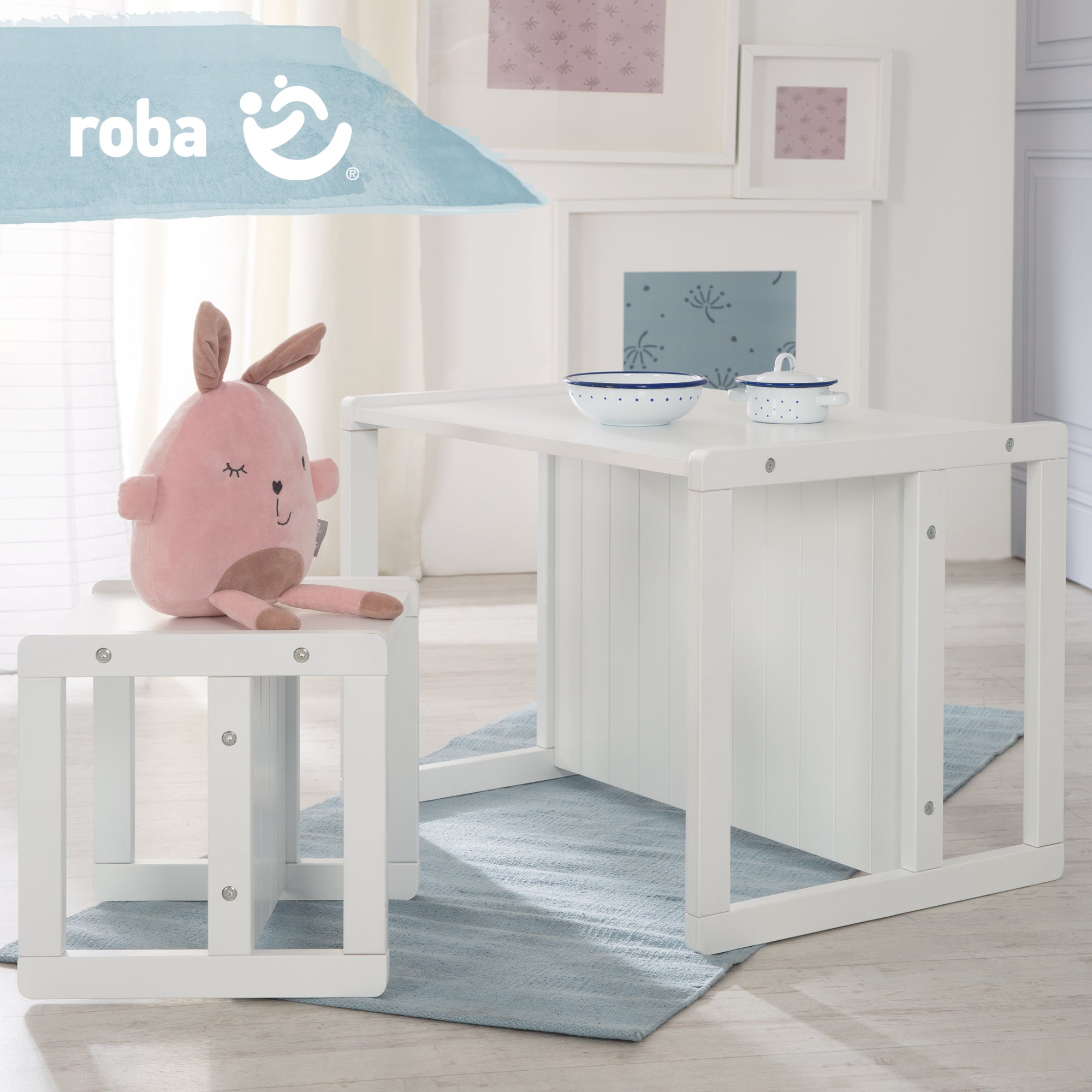 Roba 3041 Sitzbank/ Tisch weiß – Spielmöbel - Bild 14 Roba 3041 Sitzbank/ Tisch weiß – Spielmöbel - Produktbild 14