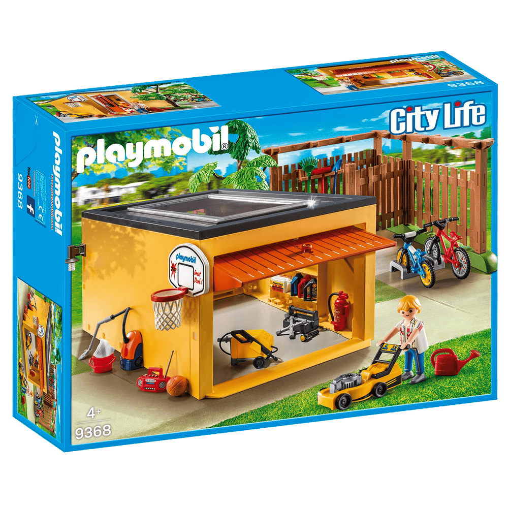 PLAYMOBIL 9368 Garage mit Fahrradstellplatz Exklusivset PLAYMOBIL, 9368, Garage, mit, Fahrradstellplatz, Exklusivset, Spielbereich, Drinnen, Rad, Gras, Person