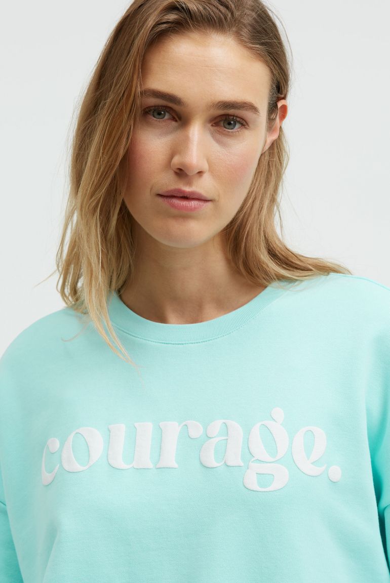 SENSES 2602396911 Pullover SU: RI mit Print, Damen, Türkis