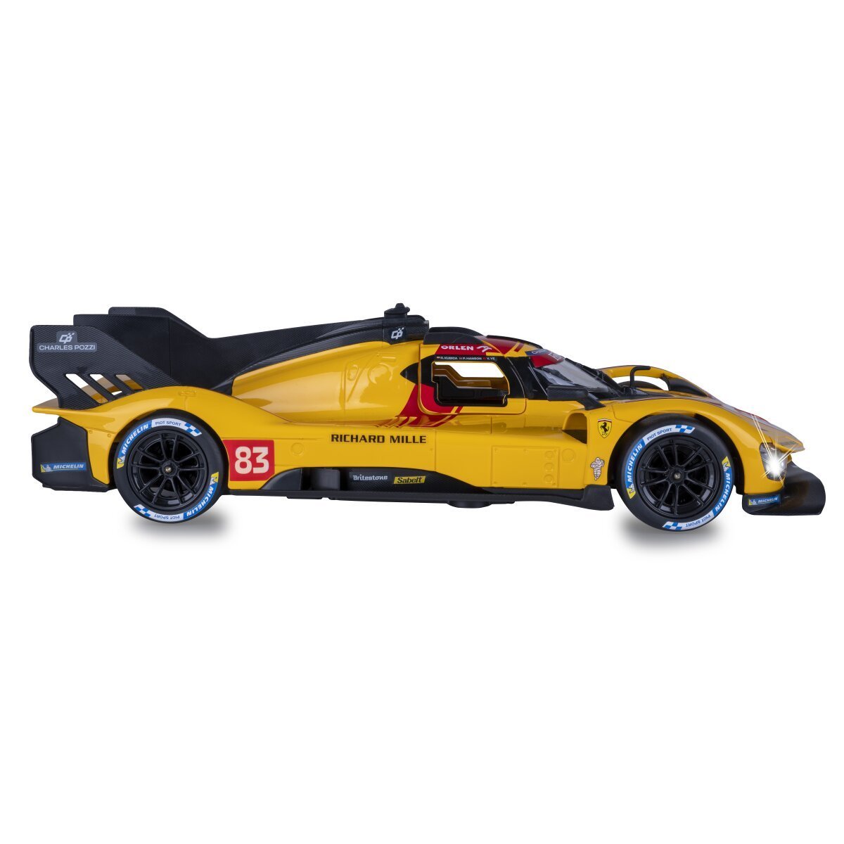 JAMARA Ferrari 499P-N83 1:14 gelb 2,4GHz Tür manuell ab 6 Jahren