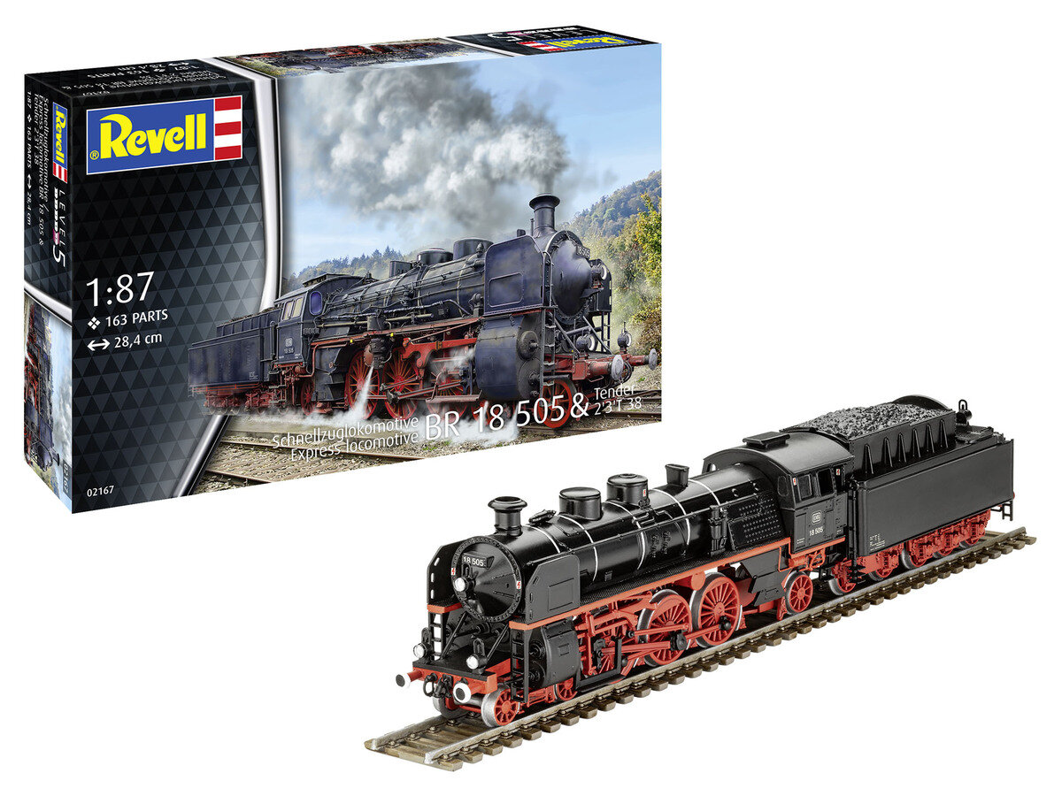Revell 02167 Schnellzuglokomotive BR 18 505 Modellbausatz Lokomotive, Zug, Motor, Dampfmaschine