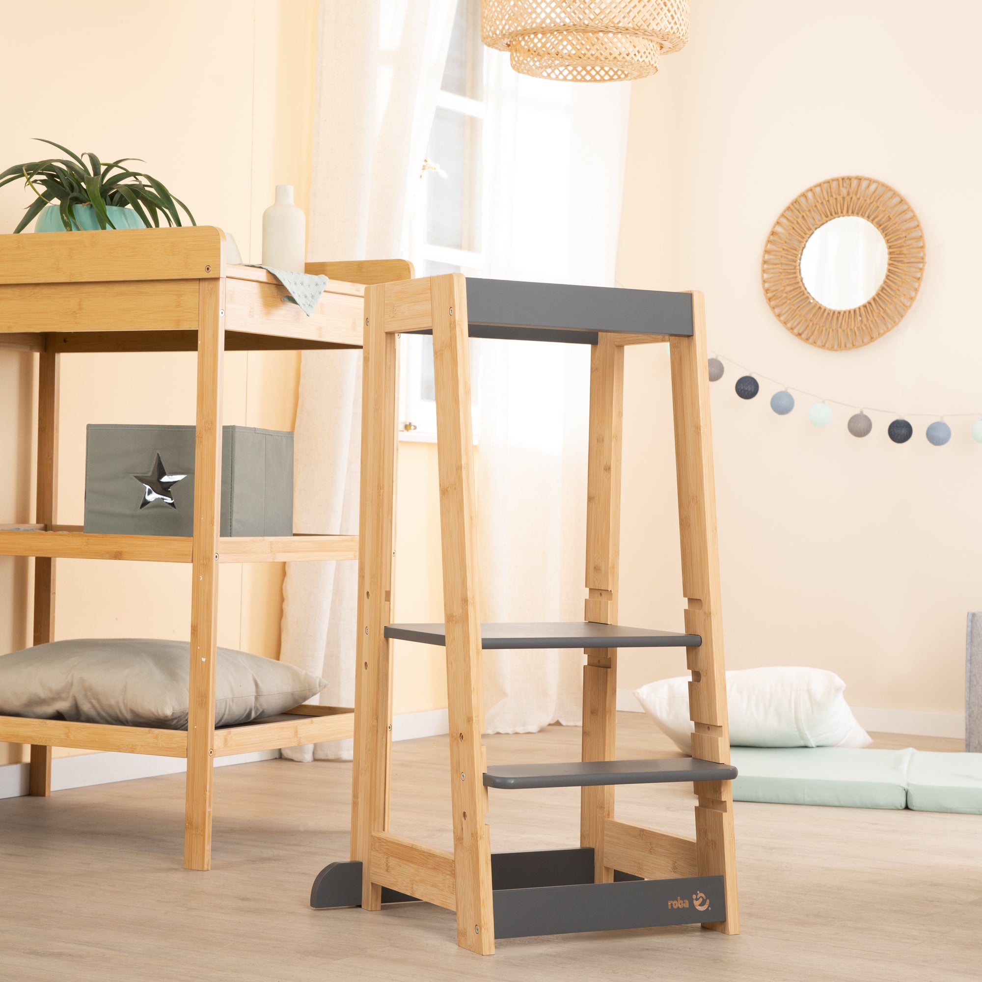 Roba 440113AB Lernturm anthrazit-Bambus – Motorik & Lernen - Produktbild 11