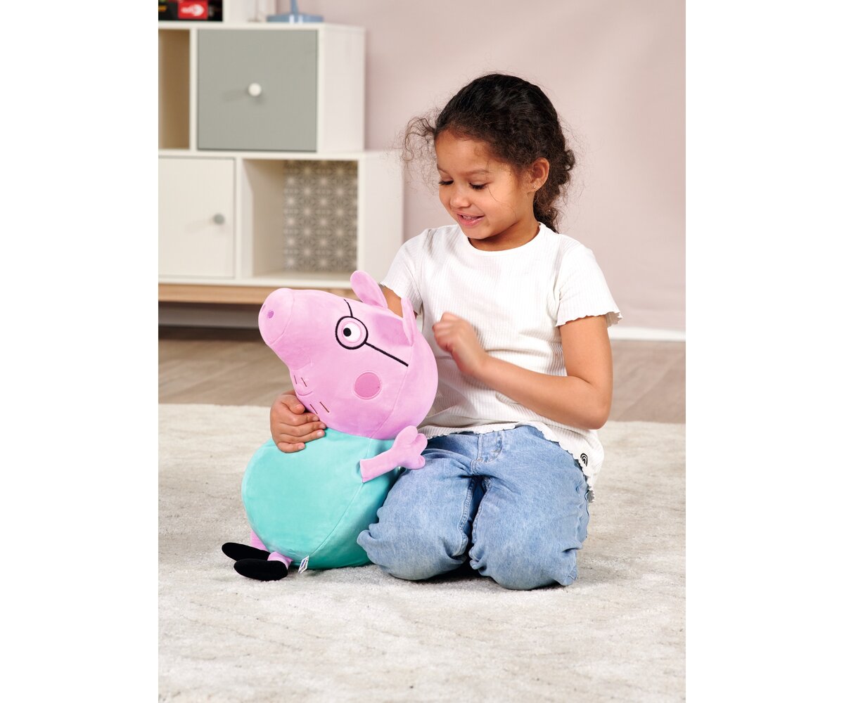Peppa Pig Plüsch Papa Wutz, 37cm 109261005 Person, Sitzend, Portrait, Kind, Mädchen