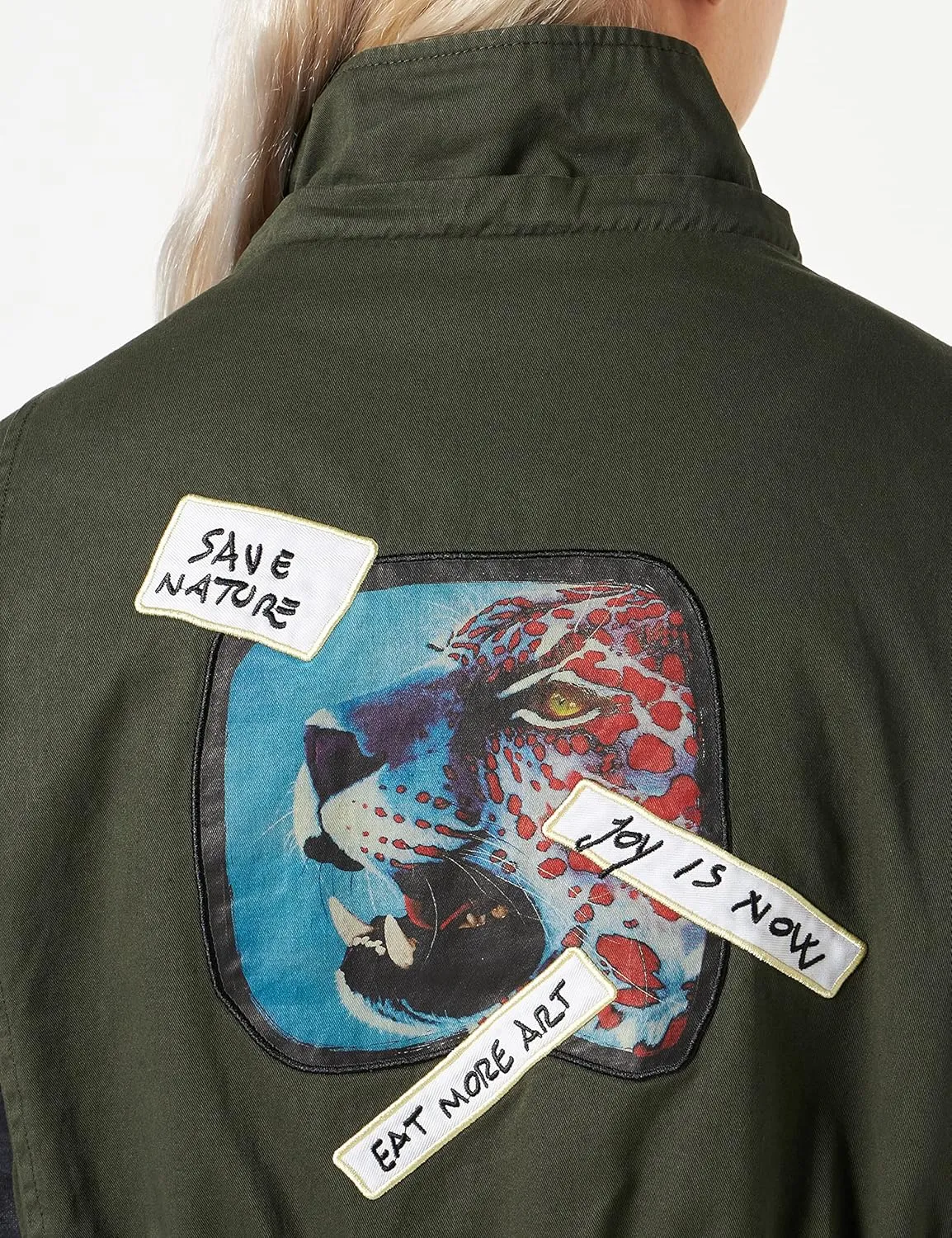 Desigual Damen Parka - Khaki, Camouflage-Ärmel, XL 22WWEWAG4092 GR. XL Desigual Damen Parka - Khaki, Camouflage-Ärmel, XL 22WWEWAG4092 GR. XL
