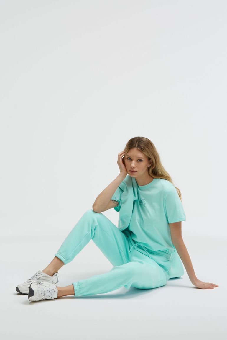 SENSES 602165812 Jogginghose PHOE: NIX mit Print, Damen, Türkis