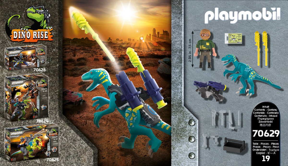 PLAYMOBIL 70629 Uncle Rob: Aufrüstung zum Kampf Tier, Dinosaurier, Reptil, Spielzeug, Person