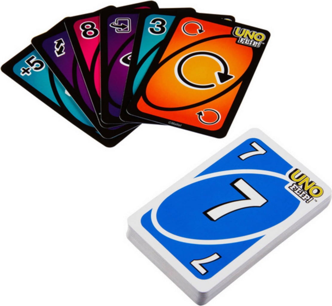UNO Flip Side - Das Kartenspiel mit doppelter Spannung (Mattel GDR44) Text, Nummer, Symbol