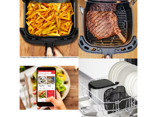 Tefal Heißluftfritteuse Easy Fry & Grill, EY8014 XXL, 2 Zonen, 6,5 L Tefal Heißluftfritteuse Easy Fry & Grill, EY8014 XXL, 2 Zonen, 6,5 L