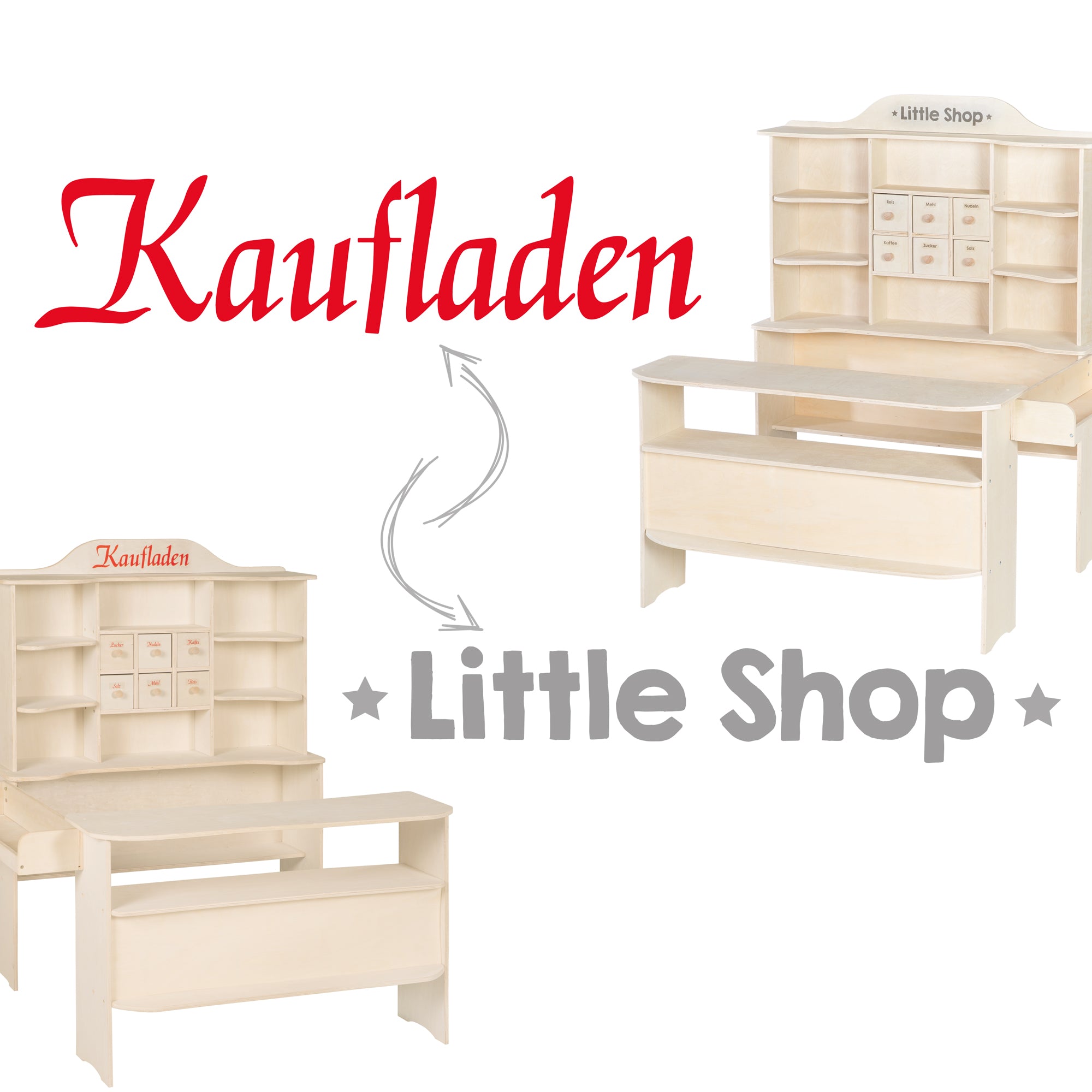 Roba 9286ZU Kaufland Holz natur + Zubehör natur lackiert – Rollenspiel - Bild 5 Roba 9286ZU Kaufland Holz natur + Zubehör natur lackiert – Rollenspiel - Produktbild 5