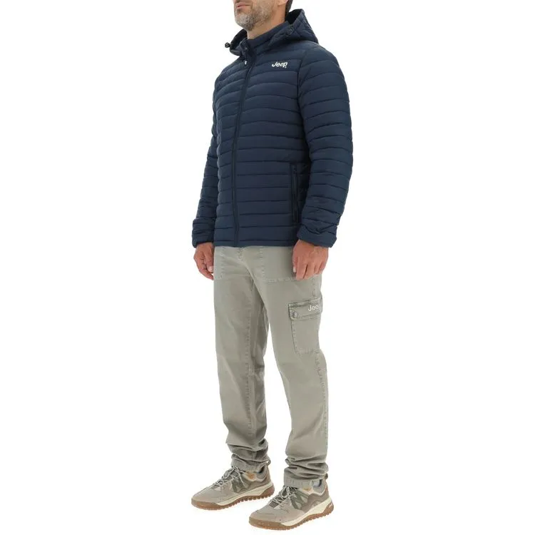 JEEP Herren Winterjacke O103344BL - Dunkelblaue Steppjacke mit abnehmbarer Kapuze GR. XXL JEEP Herren Winterjacke O103344BL - Dunkelblaue Steppjacke mit abnehmbarer Kapuze GR. XXL