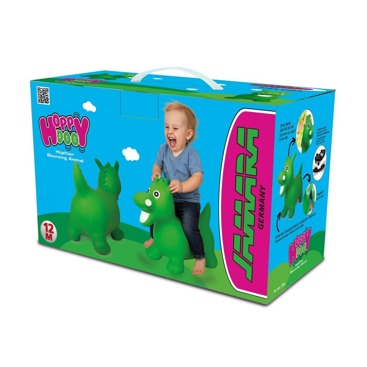 JAMARA Hüpftier Drache HoppyDoo grün mit Pumpe ab 12 Monaten