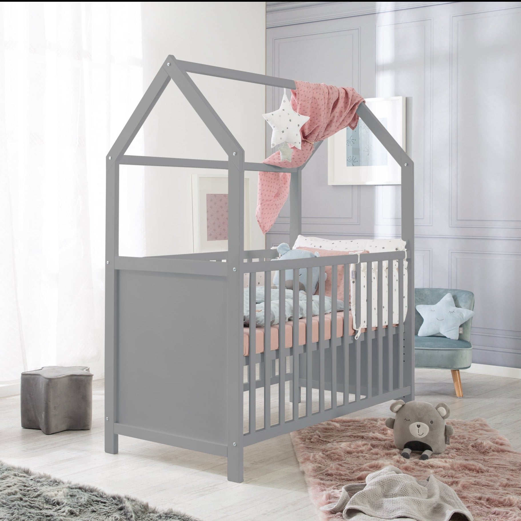 Roba 203120TPFS Hausbett 60x120 cm taupe – Komplettbettsets & Einzelbetten - Bild 3 Roba 203120TPFS Hausbett 60x120 cm taupe – Komplettbettsets & Einzelbetten - Produktbild 3
