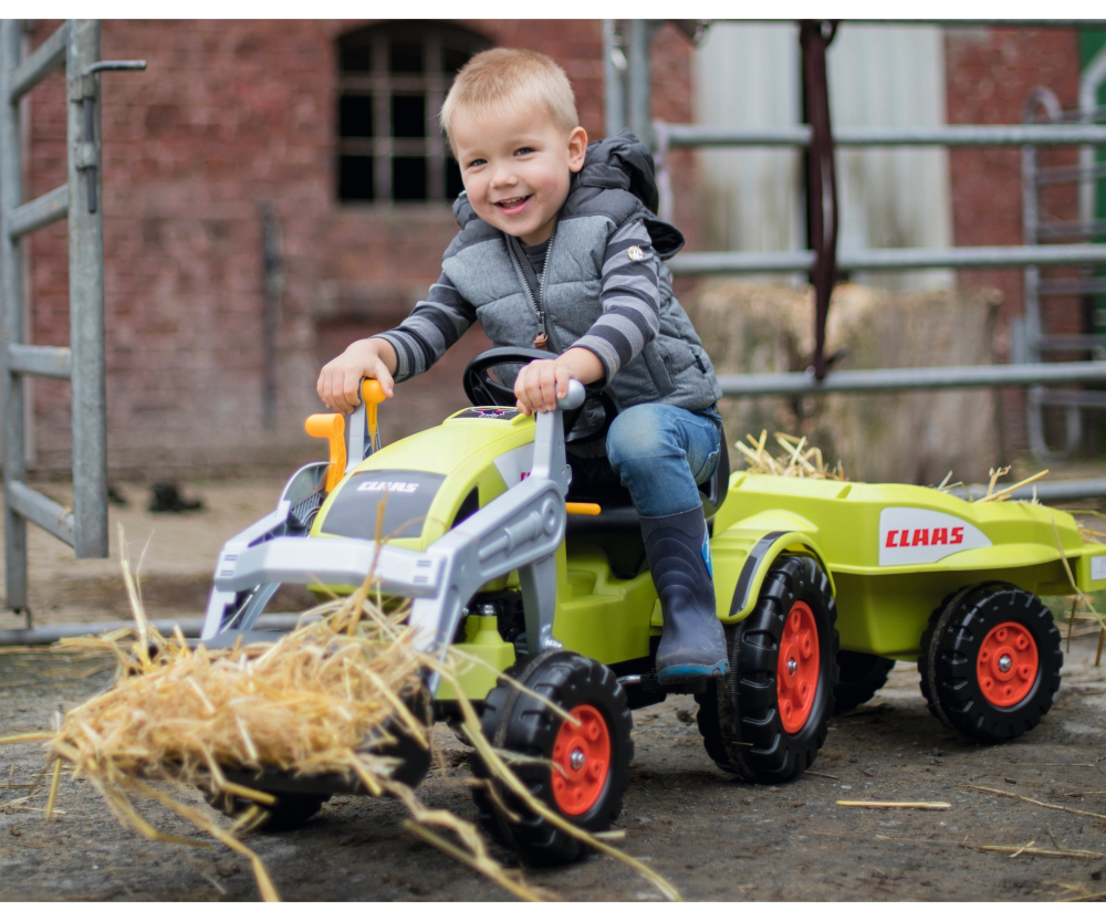 BIG Claas Celtis + Anhänger Kindertraktor BIG Claas Celtis + Anhänger Kindertraktor