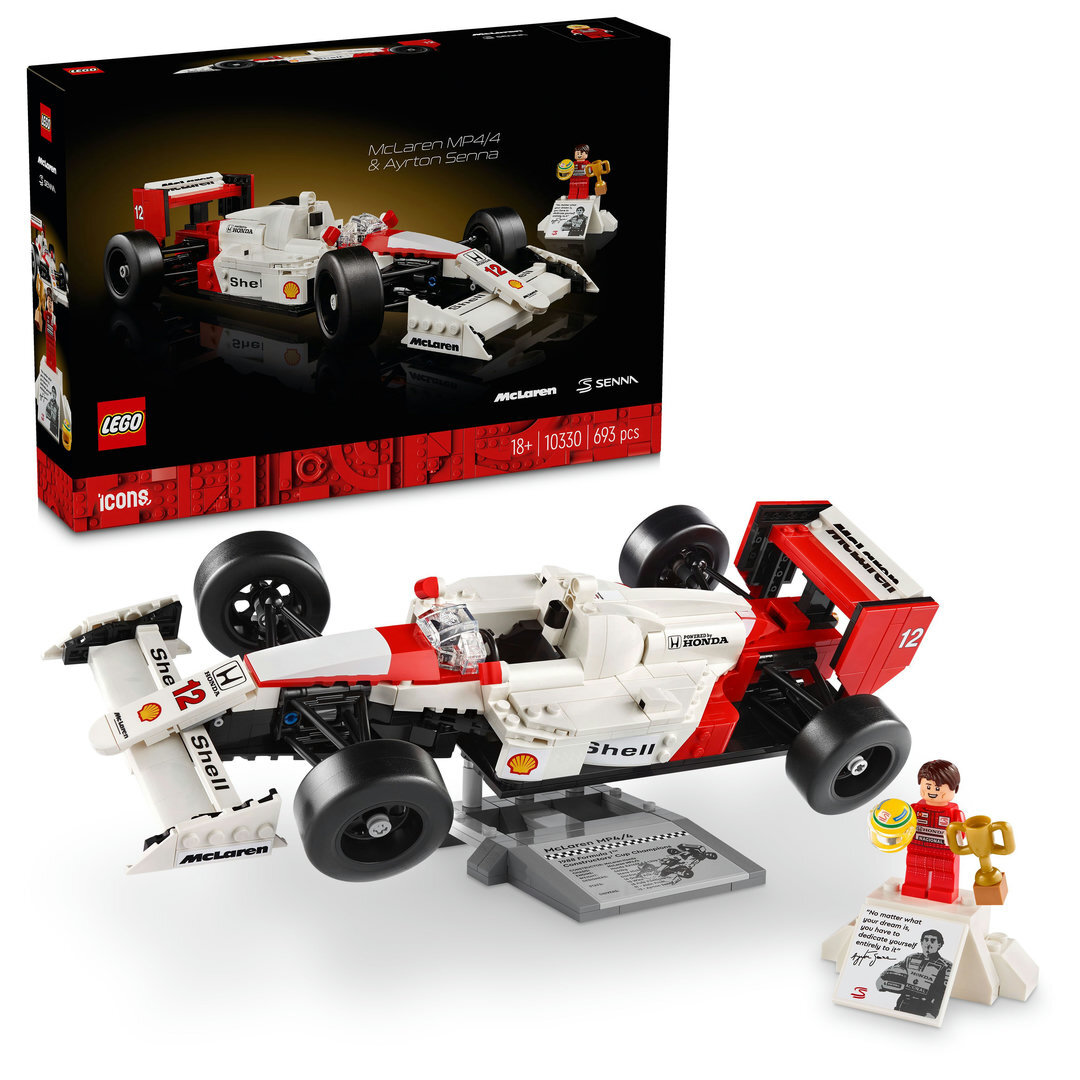 LEGO 10330 McLaren MP4/4 & Ayrton Senna Auto, Formel Eins, Rad, Spielzeug, Person