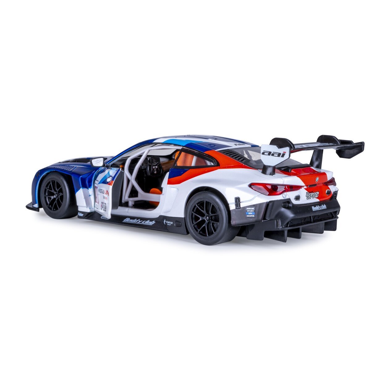 JAMARA BMW M4 GT3 Diecast 1:24 weiß inkl. Knopfzellen ab 3 Jahren