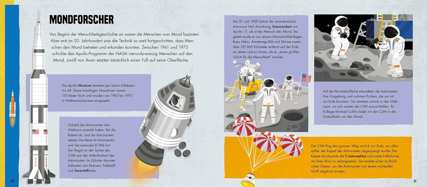Das XXL-Entdecker-Set Mission Mond: 5 Modelle zum Selberbauen, Sachbuch, Experimente und Rakete Werbung, Plakat, Rakete, Waffe, Person