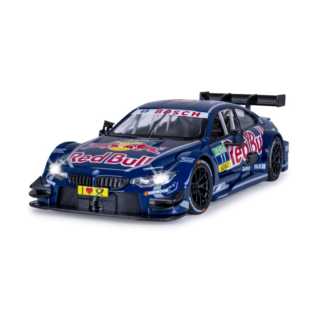 JAMARA BMW M4 DTM Diecast 1:24 blau inkl. Knopfzellen ab 3 Jahren