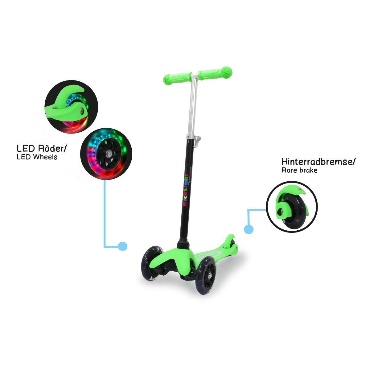 JAMARA KickLight Scooter grün JAMARA KickLight Scooter grün