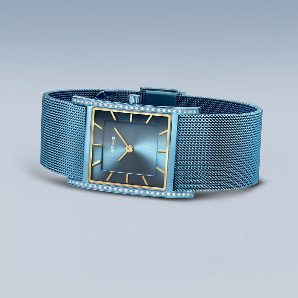 Bering 10426-398-S Damenuhr, Milanaise, Blau