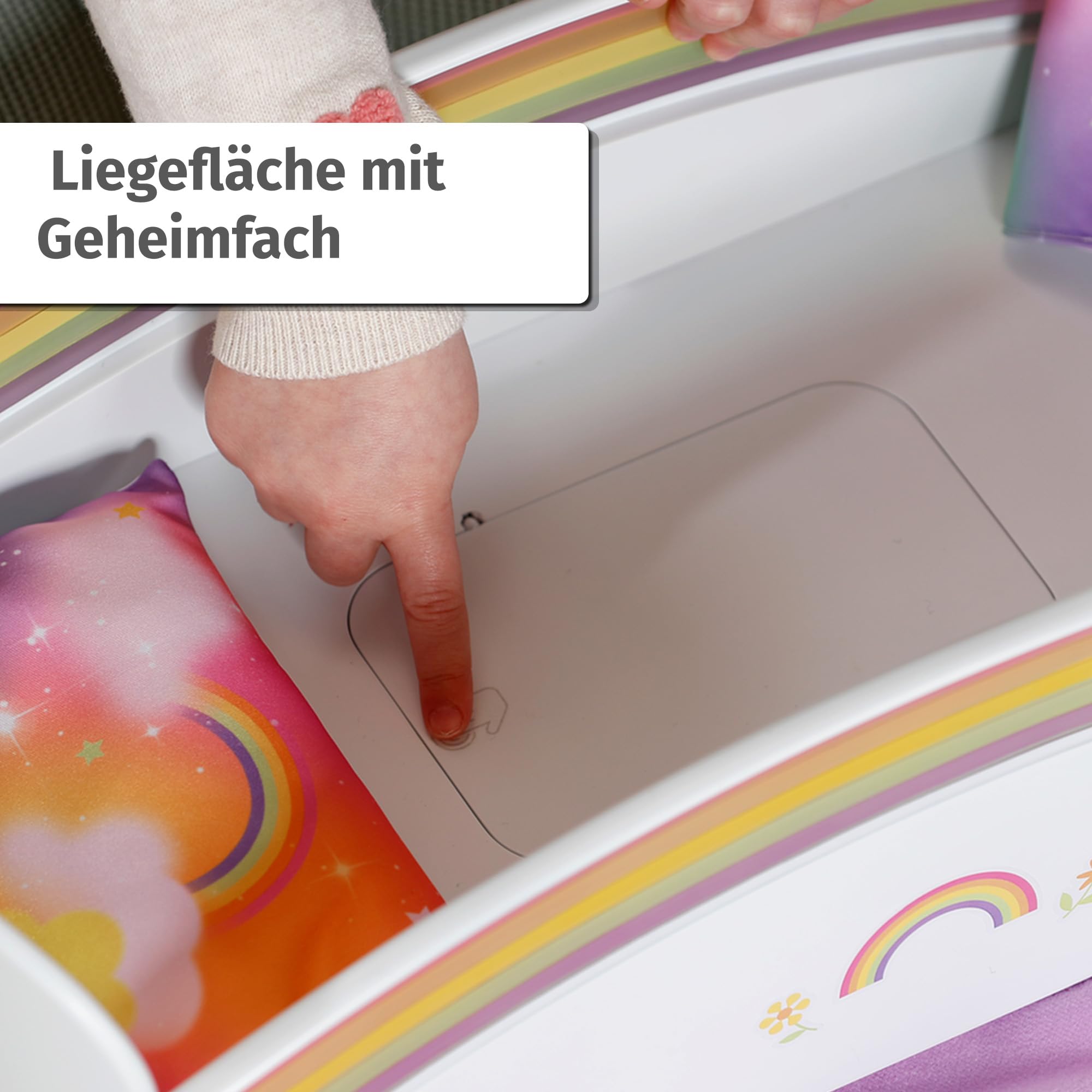 BABY born® Regenbogen Bett Körperteil, Finger, Hand, Person, Mobiliar