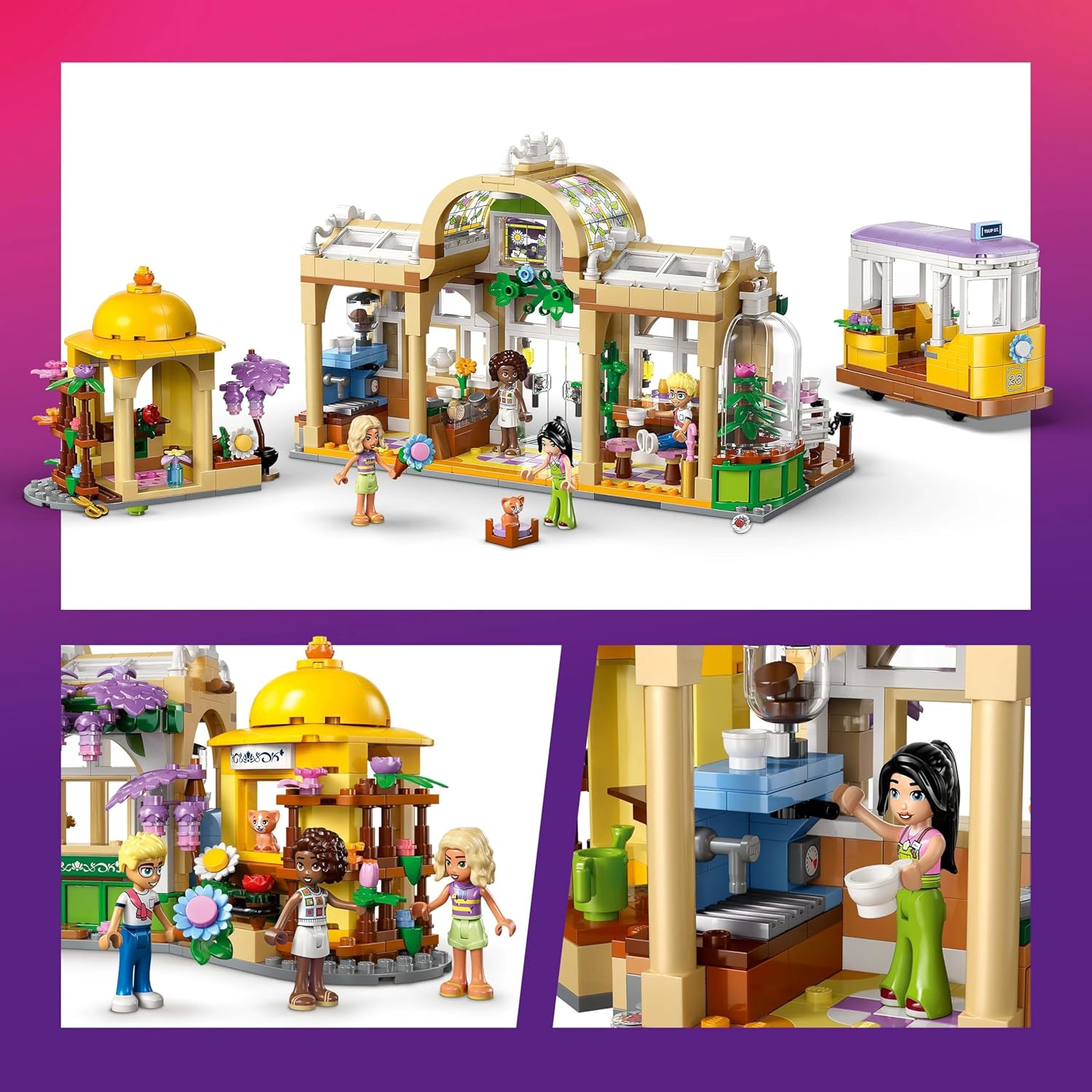 LEGO® Friends 42671 Pflanzencafé und Blumenkiosk
