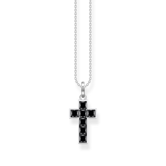 Thomas Sabo Kette Steinen Silber Kreuz Mit Schwarzen Länge 45 Cm Thomas, Sabo, Kette, Steinen, Silber, Kreuz, Mit, Schwarzen, Länge, 45, Cm, Zubehor, Kreuz, Halskette, Anhänger, Diamant