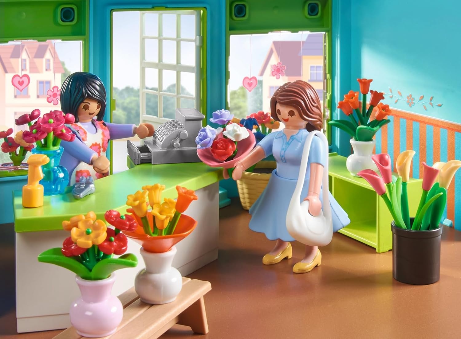 PLAYMOBIL 71807 - My Life: Blumenladen mit Pflanzen, Sträußen & Snacks Spielzeug, Person
