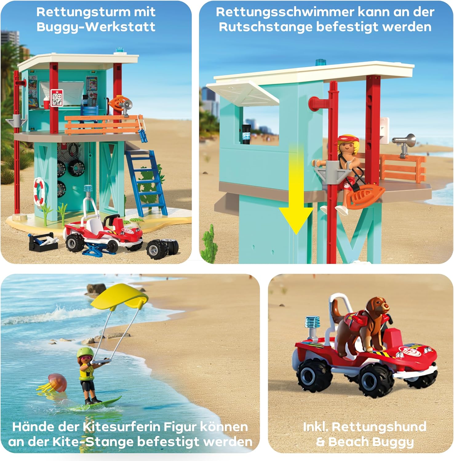 PLAYMOBIL 71903 rettungsturm mit beach buggy Spielbereich, Draußen, Person