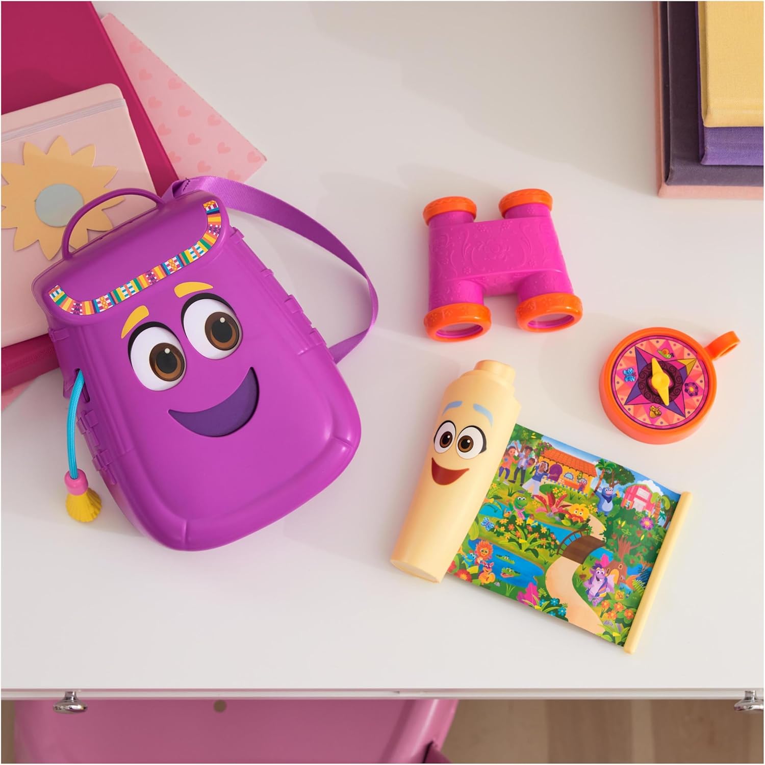 Dora the Explorer My Adventure Backpack Lila Kinderrucksack mit Dora-Motiv und Zubehör