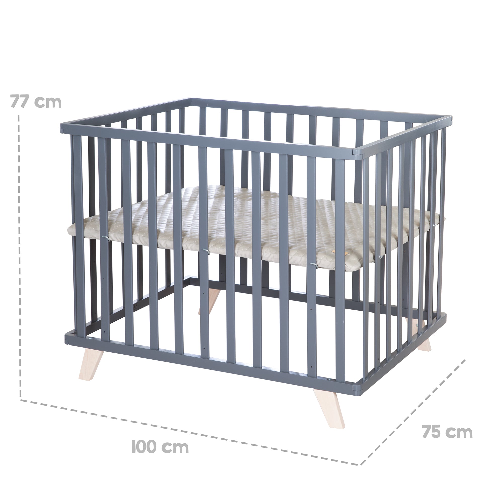Roba 0242ANL245 Laufgitter 75x100 cm +Füße Greyish anthrazit - Bild 6 Roba 0242ANL245 Laufgitter 75x100 cm +Füße Greyish anthrazit - Produktbild 6