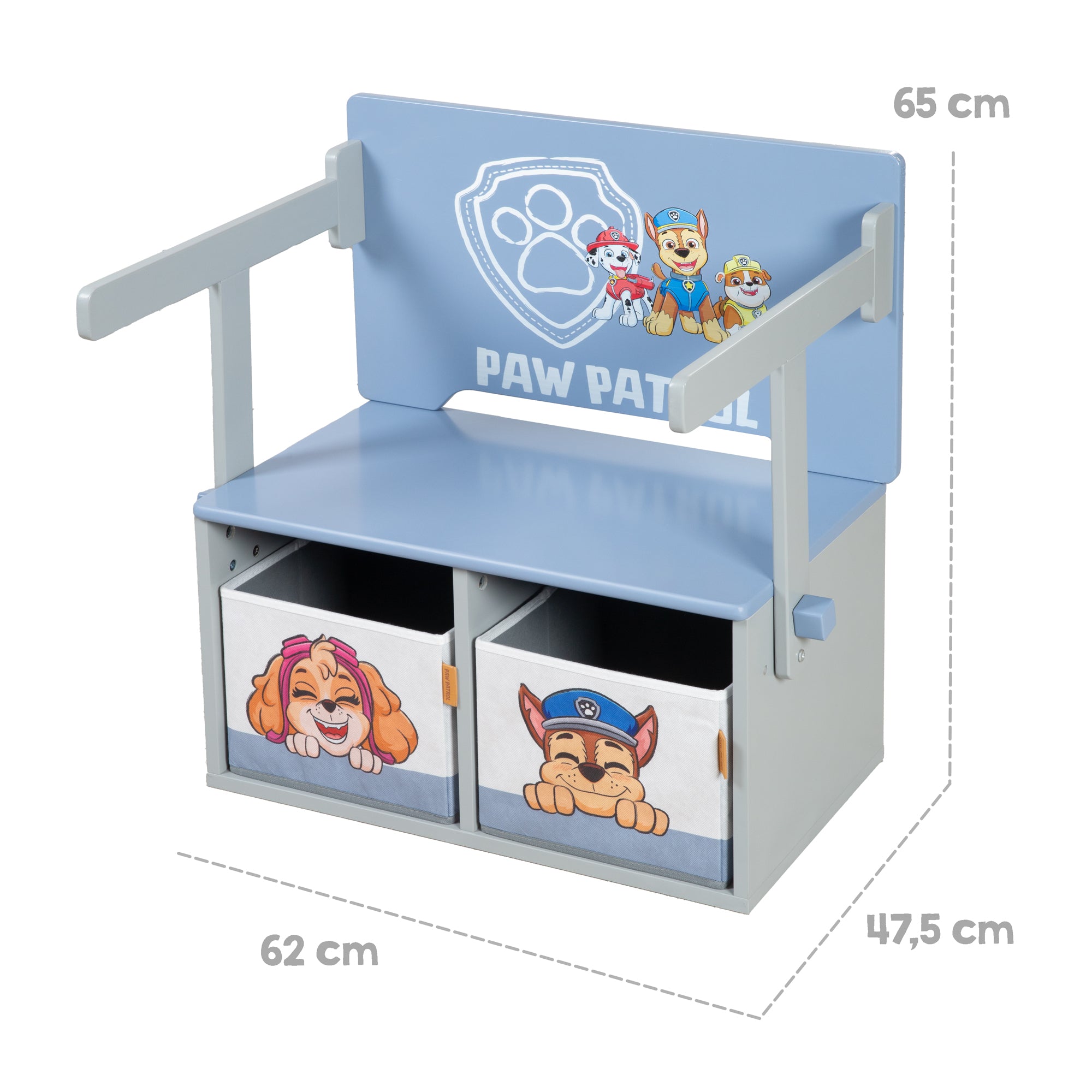 Roba 450770PW3 Klappbare Sitzbank mit Aufbewahrung blau – Spielmöbel - Bild 6 Roba 450770PW3 Klappbare Sitzbank mit Aufbewahrung blau – Spielmöbel - Produktbild 6