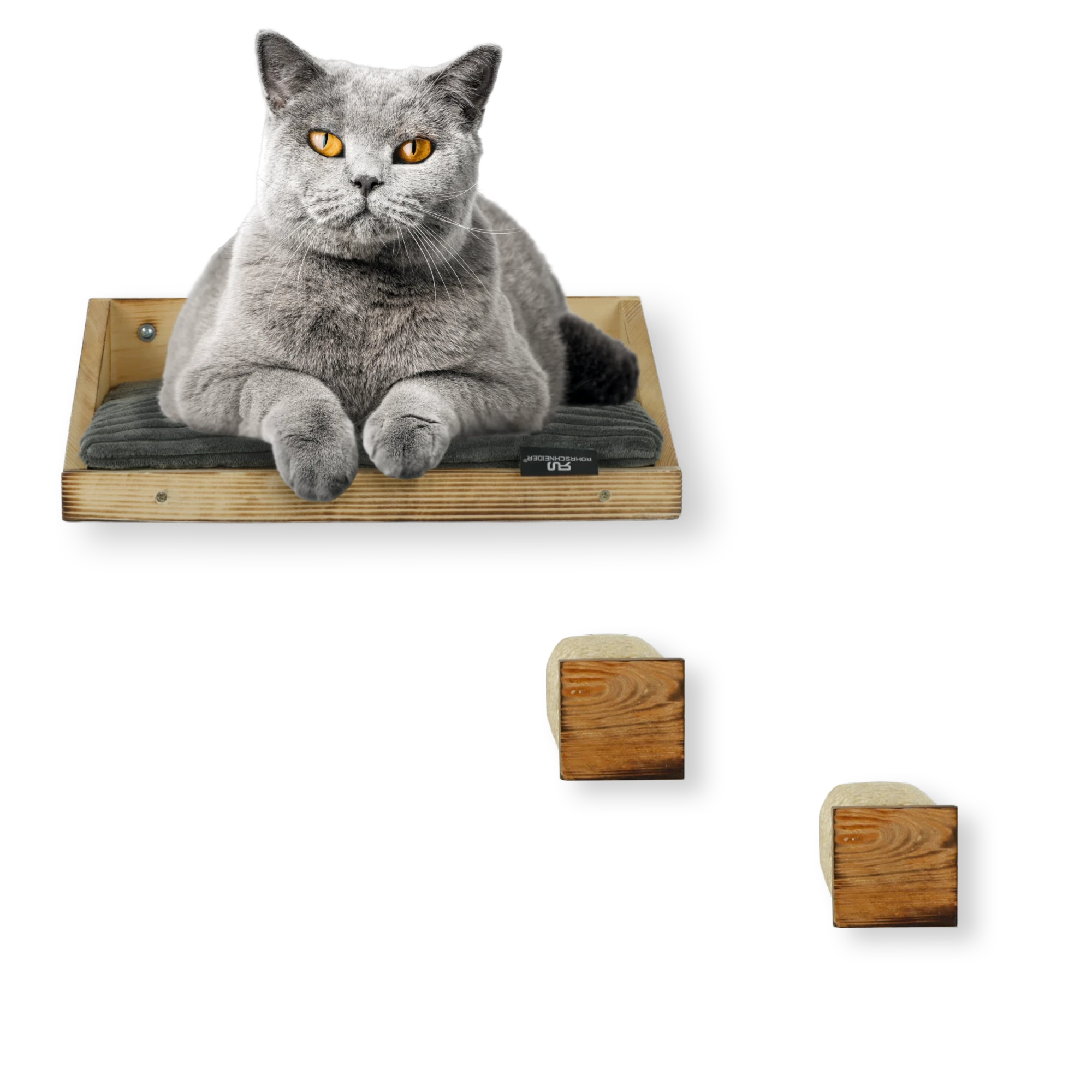 Rohrschneider RS 01140 Katzenkletterwand geflammt Kissen – Wandliege