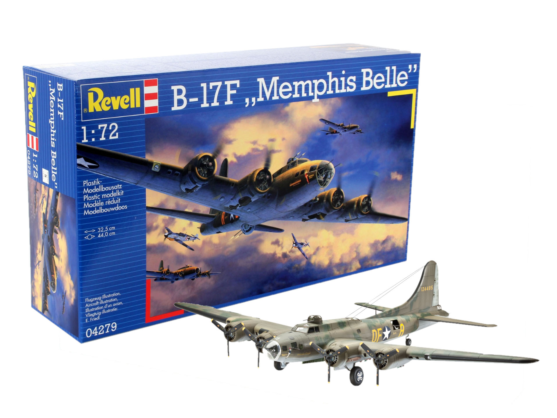 Revell 04279 B-17F "Memphis Belle" Modellbausatz Flugzeug, Bomber, Kampfflugzeug, Verkehrsflugzeug