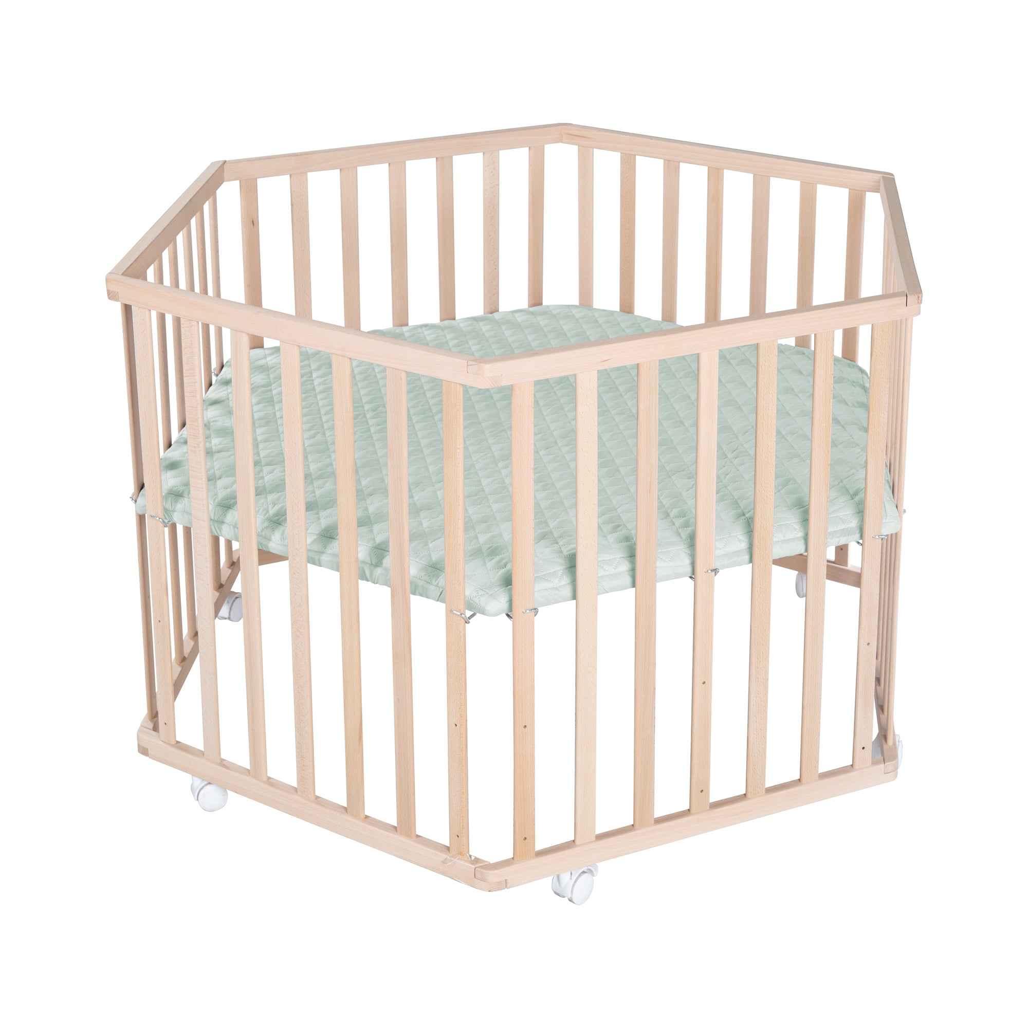 Roba 0232NAV241 Laufgitter 6-eckig roba Style grün Bio Buche natur - Bio Buche natur - Laufgitter - Produktbild 1