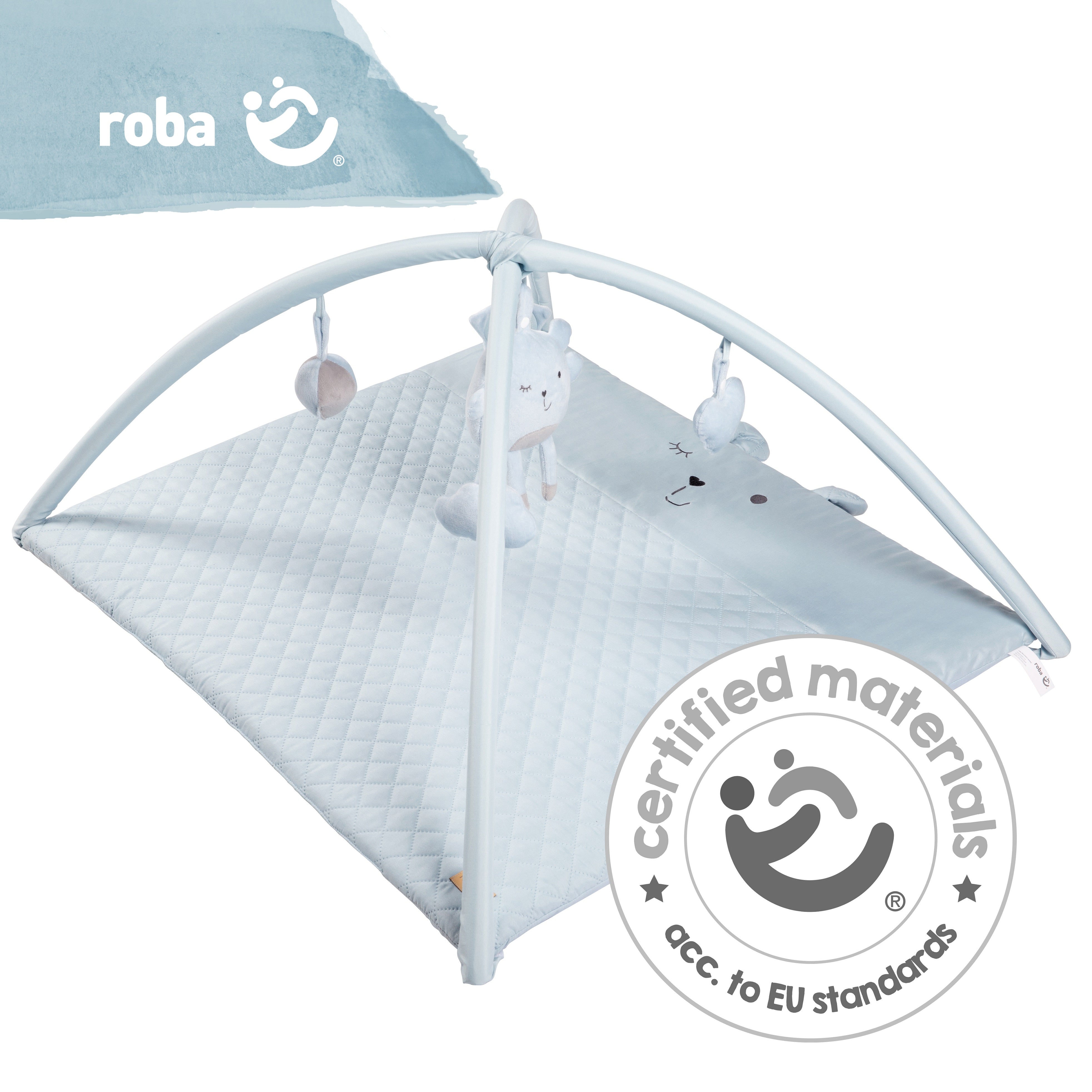 Roba 307075V231 Krabbeldecke mit Spielbogen türkis – Krabbeldecken - Bild 10 Roba 307075V231 Krabbeldecke mit Spielbogen türkis – Krabbeldecken - Produktbild 10